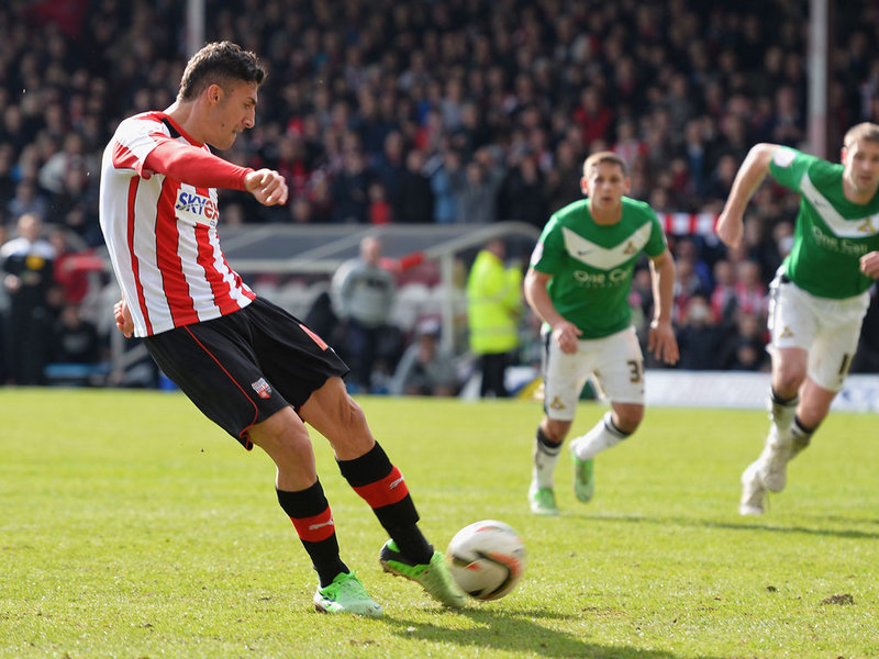 DISASTER: Marcello Trotta broke Brentford hearts with his penalty miss against Doncaster in 2013.