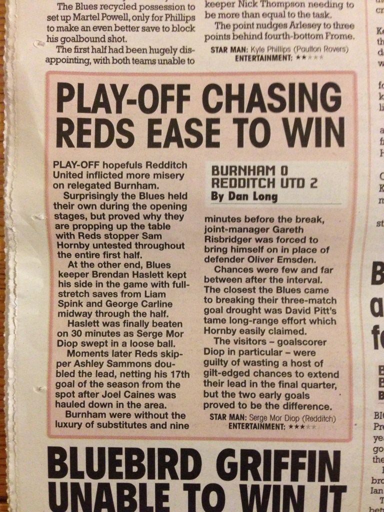 Evo-Stik Southern Premier League - Burnham vs Redditch United - Published Sunday 12th April 2015